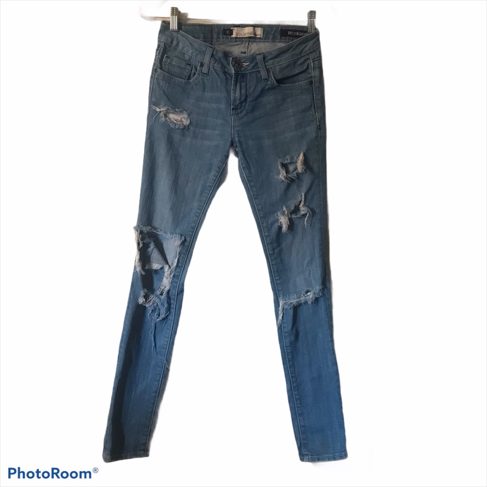 Vigoss Fit Skinny Ripped Distressed Jeans